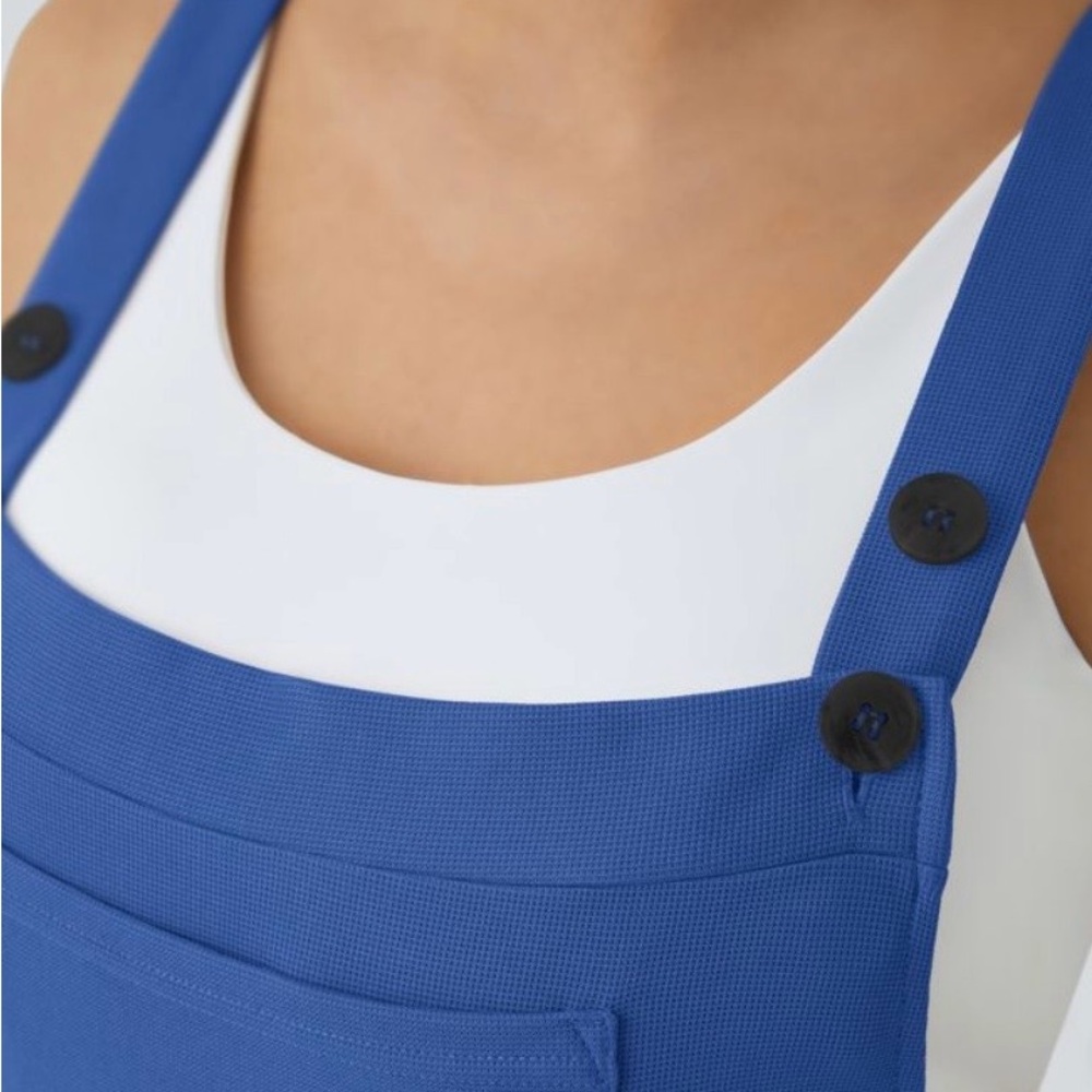 HALARA Overalls Waffle Knit Jogger Jumper Royal Blue Jumpsuit Women's M NWT - Picture 6 of 10